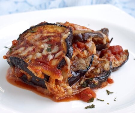 Parmigiana Di Melanzane Eggplant Parmesan And Fresh Herb Tomato Sauce Curious Cuisiniere
