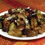 Roasted Brussels Sprouts with Blue Cheese from Curious Cuisiniere