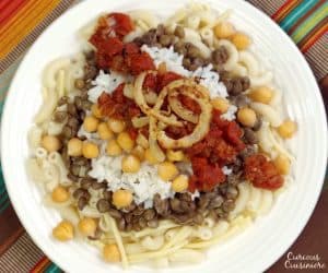 kushari curiouscuisiniere eastern dish