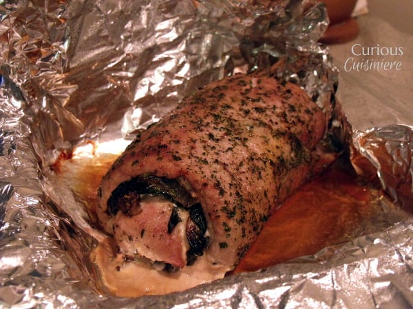 Mushroom and Swiss Chard Rolled Pork Loin from Curious Cuisiniere