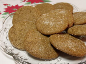 Chewy Ginger Cookies for Christmas