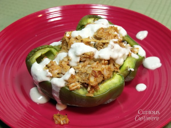 Buffalo Chicken Stuffed Peppers from Curious Cuisiniere
