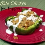 Buffalo Chicken Stuffed Peppers from Curious Cuisiniere