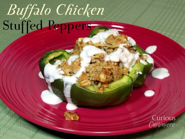 Buffalo Chicken Stuffed Peppers from Curious Cuisiniere