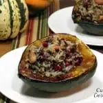Pomegranate Pilaf Stuffed Squash