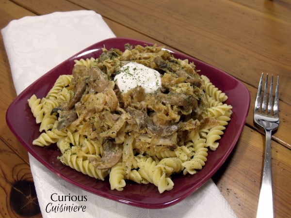 Polish Cabbage and Noodles (Lazanki) from Curious Cuisiniere