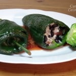 Vegetarian Black Bean and Rice Stuffed Poblano Peppers