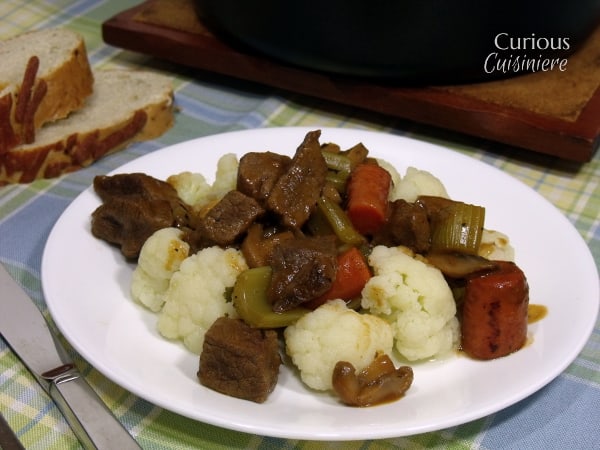 Chunky Beef Stew with Cauliflower - Curious Cuisineire
