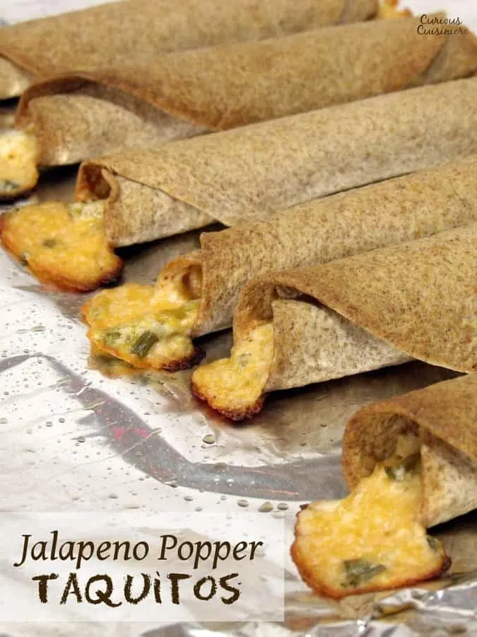 Baked Jalapeño Popper Taquitos • Curious Cuisiniere