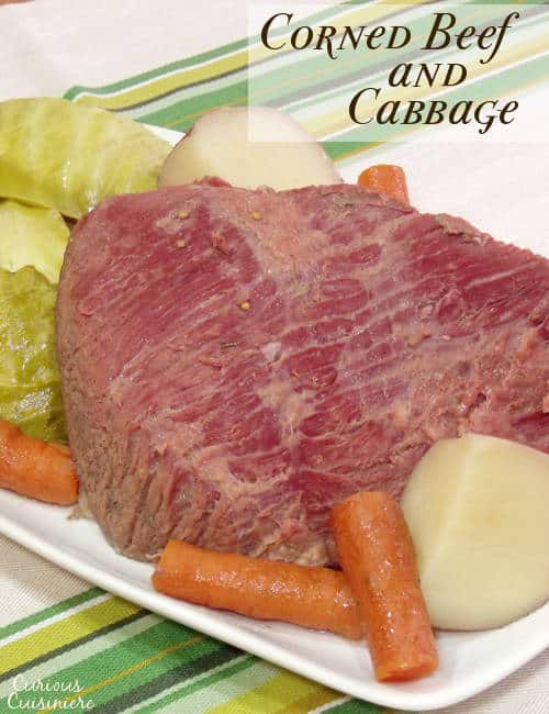 While it might not be an Irish dish, Corned Beef and Cabbage has become the staple dish of St. Patrick's Day. Find out why! | www.CuriousCuisiniere.com