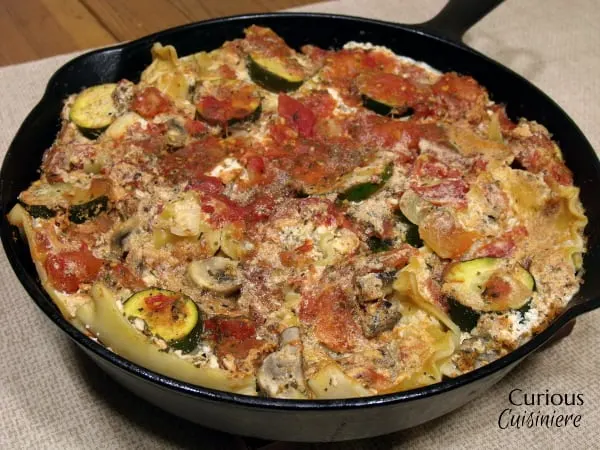Zucchini and Mushroom Skillet Lasagna from Curious Cuisiniere