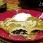 Skillet Spinach and Green Chili Enchiladas