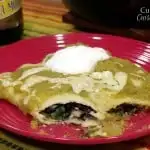 Skillet Spinach and Green Chili Enchiladas