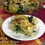 Greek Breakfast Strata from Curious Cuisiniere
