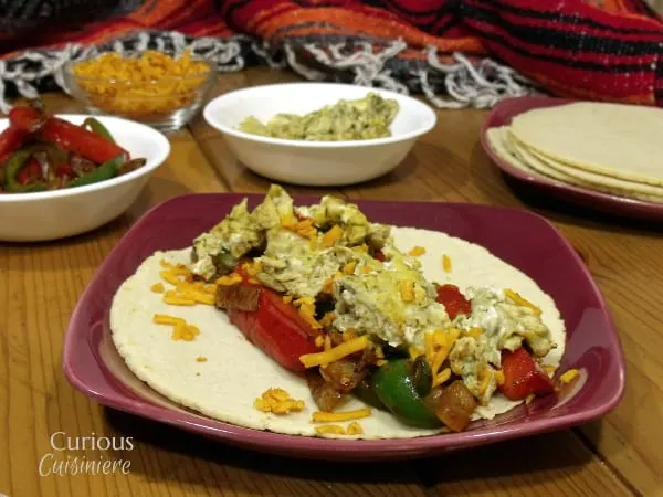 Not just Breakfast Fajitas, these fun Scrambled Egg Fajitas are perfect for a quick and healthy Mexican-inspired dinner recipe too! | Curious Cuisiniere