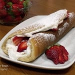 Strawberries and Cream Pancake Roll