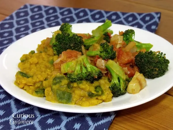 Broccoli Dal (Broccoli with Lentils) from Curious Cuisiniere