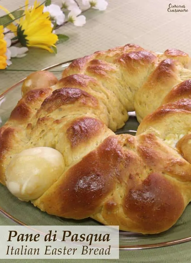 This light and eggy Italian Easter Bread, Pane di Pasqua, bread is slightly sweet and bursting the with the flavors of citrus and anise. -- Curious Cuisineire
