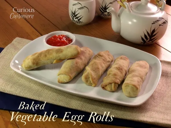 Baked Vegetable Egg Rolls from Curious Cuisiniere #SundaySupper #ChooseDreams #takeoutfakeout #meatlessmonday