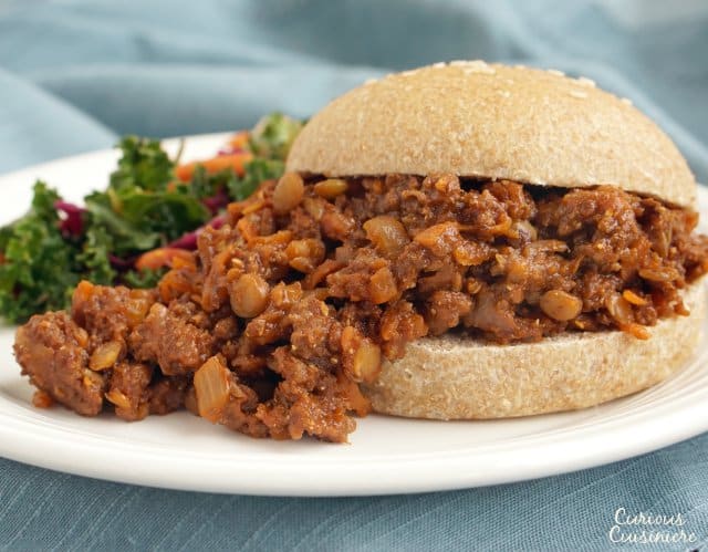 Lentils and carrots bring a sneaky twist to the classic American comfort food. These Healthy Sloppy Joes are so flavorful, you won't even notice the extra veggies! | www.CuriousCuisiniere.com