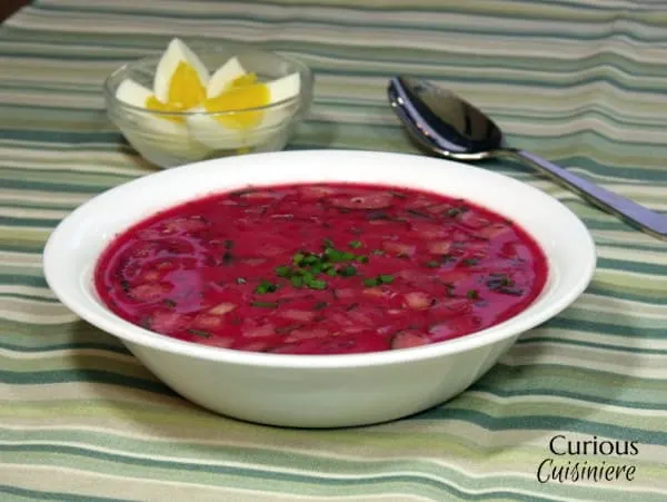Chilled Beet Soup from Curious Cuisiniere #summer #soup #recipes #Polish