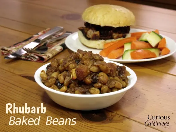 Rhubarb Baked Beans from Curious Cuisiniere