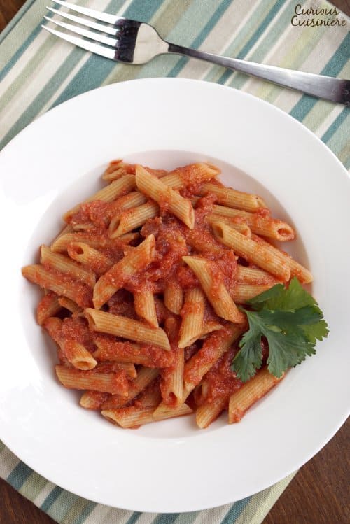 Healthy Penne alla Vodka • Curious Cuisiniere