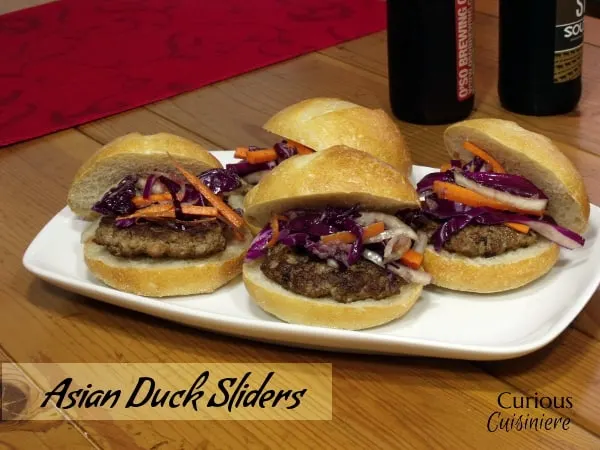 Asian Duck Sliders from Curious Cuisiniere