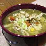 Leek and Corn Chicken Noodle Soup