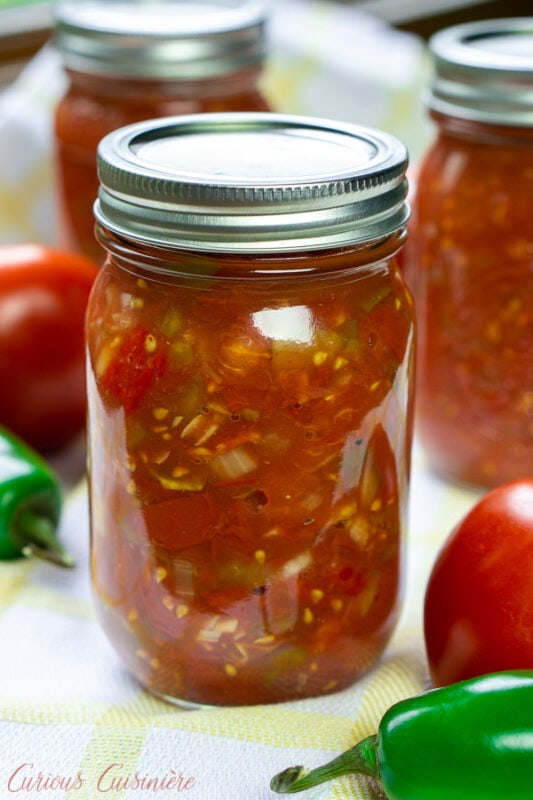 Basic Tomato Salsa For Canning • Curious Cuisiniere