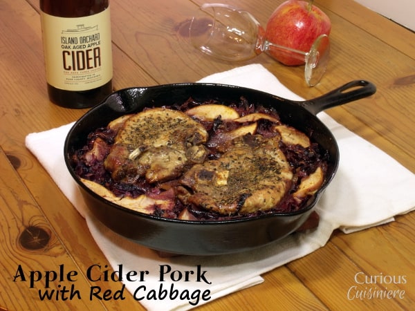 Apple Cider Pork with Red Cabbage from Curious Cuisiniere #winePWApple Cider Pork with Red Cabbage from Curious Cuisiniere #winePW