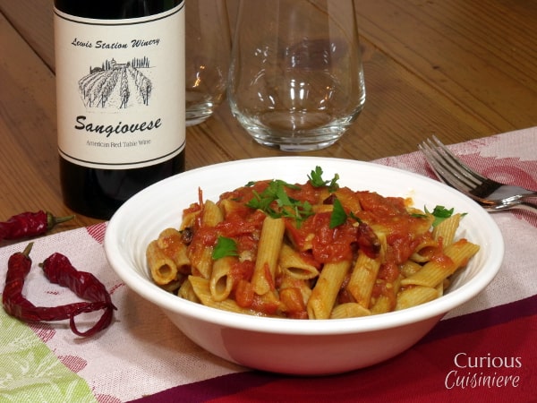 Penne all'Arribbiata from Curious Cuisiniere