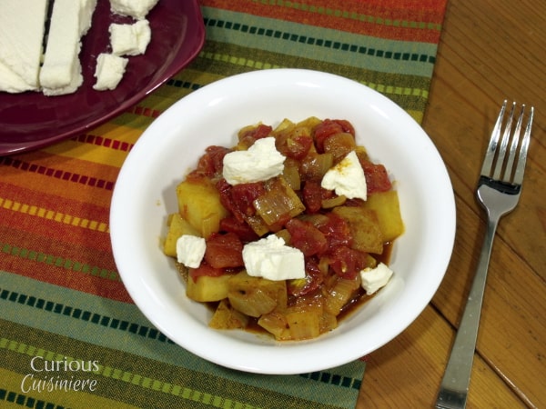 Paneer and Potato Curry (Aloo Paneer) from Curious Cuisiniere