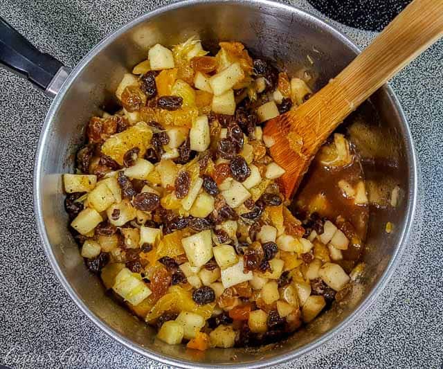 British Mincemeat Homemade Mincemeat Simmering | Curious Cuisiniere