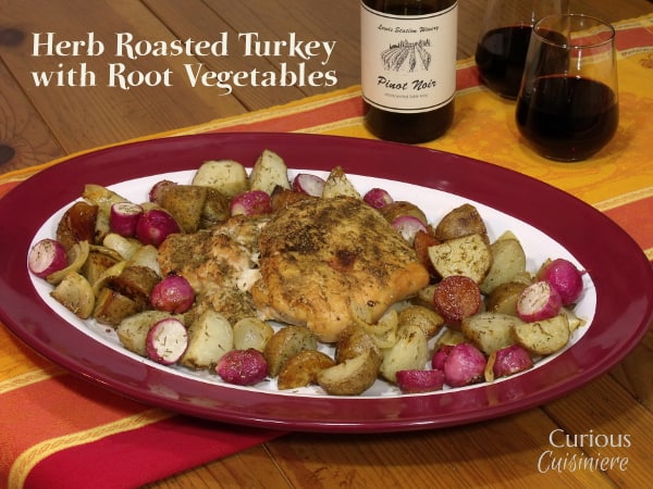 Herb Roasted Turkey Breast with Root Vegetables from Curious Cuisiniere