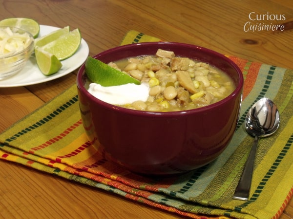 Turkey White Chili from Curious Cuisiniere
