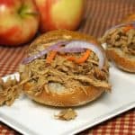 Apple Bourbon Pulled Pork Sliders {Crock Pot} #SundaySupper