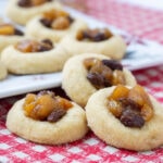 Thumbprint Mincemeat Cookies stacked
