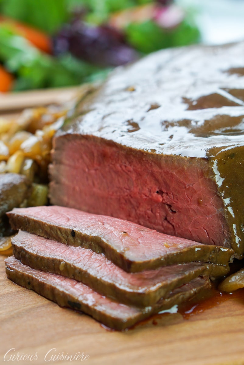 Slow Cooker Caramelized Mushroom Sirloin Tip Roast • Curious Cuisiniere