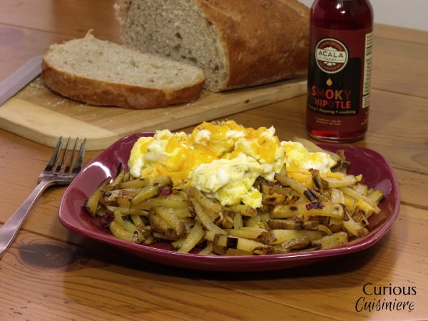 Chipotle Hashbrowns with Scrambled Eggs from Curious Cuisiniere