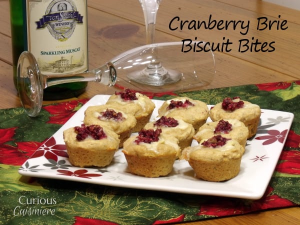 Cranberry Brie Bites and Sparkling Wine Appetizer Pairings from Curious Cuisiniere 