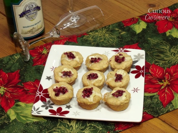 Cranberry Brie Bites and Sparkling Wine Appetizer Pairings from Curious Cuisiniere