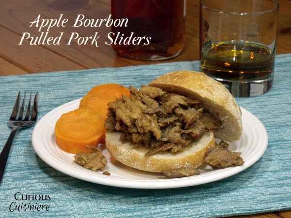 Apple Bourbon Pulled Pork Sliders from Curious Cuisiniere 