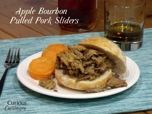 Apple Bourbon Pulled Pork Sliders from Curious Cuisiniere 