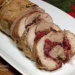 Cranberry Rosemary Stuffed Pork Roll from Curious Cuisiniere