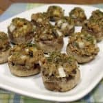 Onion and Swiss Stuffed Mushrooms