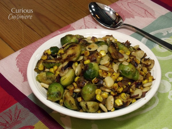 Brussels Sprout Succotash from Curious Cuisiniere