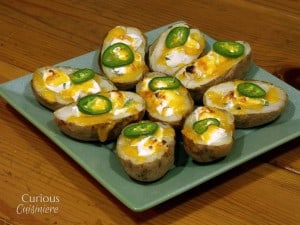 Jalapeno Popper Potato Skins from Curious Cuisiniere