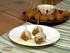 Mexican Chicken Meatballs with Queso from Curious Cuisiniere #SundaySupper