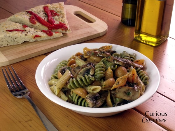 Herby Mushroom Pasta Salad from Curious Cuisiniere